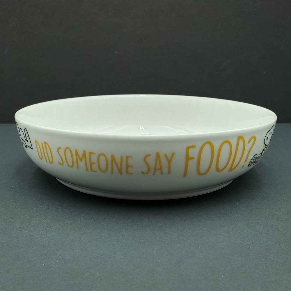 Peanuts Snoopy Did Someone Say Food Dinner Bowl Snack Pasta Serving Dish - Picture 3 of 7